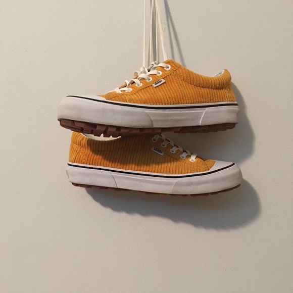 yellow corduroy vans